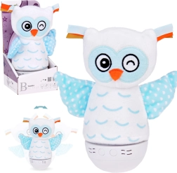 Plyšová sova – noční lampička s měnícími barvami a hrací skříňkou pro děti