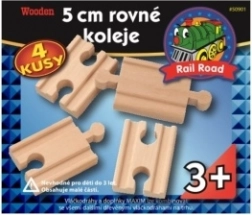 Rovné koleje 5 cm – spojky, 4 ks