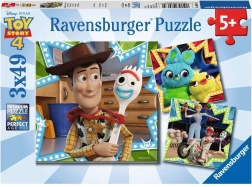 Ravensburger puzzle Toy Story 4 – jsme v tom společně, 3×49 dílků