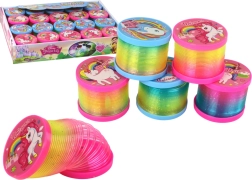 Duhá pružina s LED efektem – motiv jednorožců