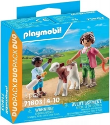 Playmobil DuoPack venkovská hospodyně s dítětem a telátkem
