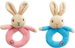 Rainbow chrastítko kroužek králíček Peter Rabbit a Flopsy růžové