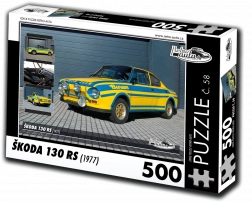 retro-auta puzzle škoda 130 rs 500 dílků