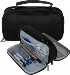 Rozkládací dvoukomorový školní penál Maaleo – Černá