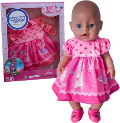 Woopie Royal růžové oblečení pro panenku s králíčkem 43–46 cm
