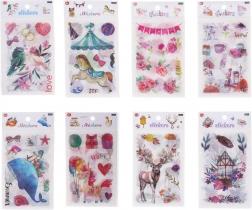 papírové nálepky mix motivů 18,5 × 10 cm, 6 listů