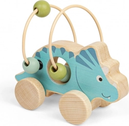 Triceratops na kolečkách s korálkovým labyrintem