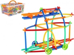 Kreativní stavebnice ze slámek 800 ks v plastové krabici