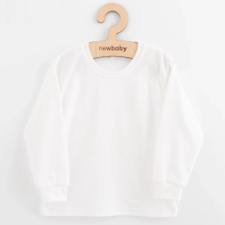 Dětské bavlněné tričko s dlouhým rukávem new baby kindergarten bílé