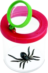 Pozorovací kelímek s dvojitou lupou pro hmyz a přírodniny