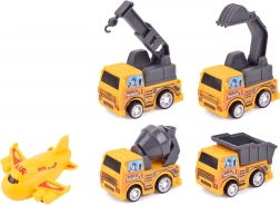 Sada Malých Stavebních Strojů a Letadla na Zpětné Natažení