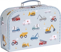 A Little Lovely Company sada dvou kartonových kufříků pro děti s motivem lesních zvířátek – Vozidla