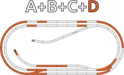 Sada Kolejí ROCO GeoLine D včetně Podložky