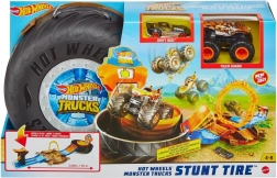 Hot Wheels Monster Trucks kaskadérská aréna v pneumatice – přenosný set