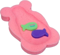 Pěnová podložka do vany New Baby Basic medvěd růžová