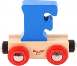 Bigjigs Rail dřevěný vagónek s písmenem F