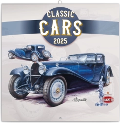 poznámkový kalendář classic cars 2025 30 × 30 cm