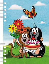 Zápisník A6 s kroužkovou vazbou - Krtek