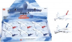 Kovové letadlo na zpětné natažení 14 cm