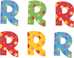 Dřevěné písmenko Hvězdička R Bigjigs Toys