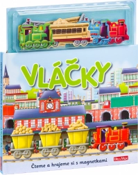 Knižka s magnetkami Vláčky