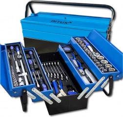Sada nářadí 85 dílů v kovovém rozkládacím kufru