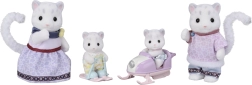 Sylvanian Families rodina sněžných levhartů se sněžným skútrem a lyžemi