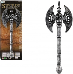 Starověká plastová sekera 30 cm – stříbrná