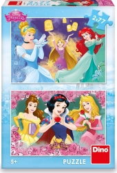 dětské puzzle disney princezny 2x77 dílků