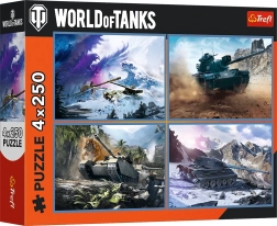 Trefl puzzle World of Tanks velká bitva 4×250 dílků