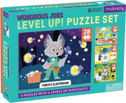 Mudpuppy Level Up! podivuhodná zaměstnání – dětské puzzle 4v1