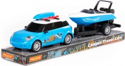 Auto Cruise s lodí na přívěsu