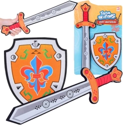 Pěnový rytířský set: meč a štít s lilií