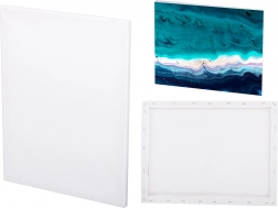 Malířské plátno na rámu 40 × 50 cm, bílé, předem šepsované