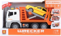 Plastový auto přepravník na baterie 1:12 se světly a zvuky