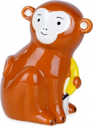 Keramická pokladnička opička s banánem