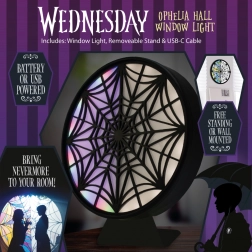 LED světlo okno Wednesday
