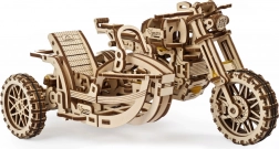 Ugears 3D puzzle motorka se sajdkárou – mechanický dřevěný model
