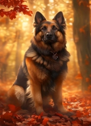 Diamantové malování německý ovčák 30 × 40 cm