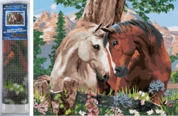 Diamantové malování Koňské souznění 30 × 40 cm