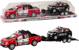 Policejní pickup s odpojitelným přívěsem a terénním vozem – frikční set
