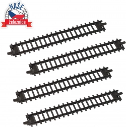 Rovné koleje pro dětské vláčky – sada 4 kusů