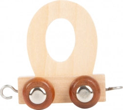 Dřevěný vagónek s písmenem O pro vláčkodráhy small foot