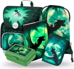 Školní set Drak Baagl: Aktovka, Penál, Sáček, Desky a Box na Svačinu