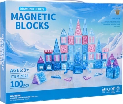 Magnetická stavebnice ICE SNOW, 100 dílů