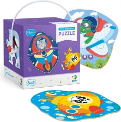 Puzzle 2–4 dílků Transport – obrysové dětské puzzle DODO