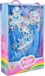 set malé princezny s modrou sukní a doplňky