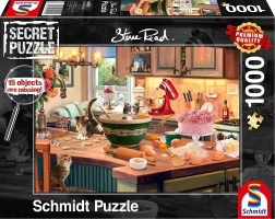 schmidt secret puzzle na kuchyňském stole 1000 dílků