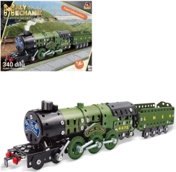 Malý mechanik parní lokomotiva s uhlákem stavebnice