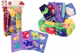 Měkká senzorická krabička s kapesníčky – 6 látek a 3 šustivé kapesníčky